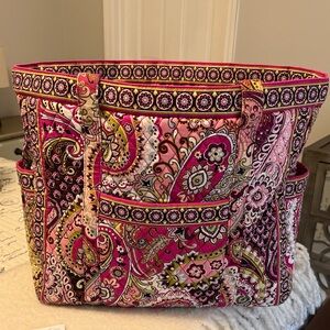 Vera Bradley Quilted Very Berry Paisley Get Carried Away Tote like new.